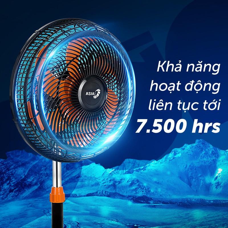 (ASIA) Quạt đứng Asia TURBO 6 cánh 80w - bán công nghiệp - Màu đen - Hàng chính hãng