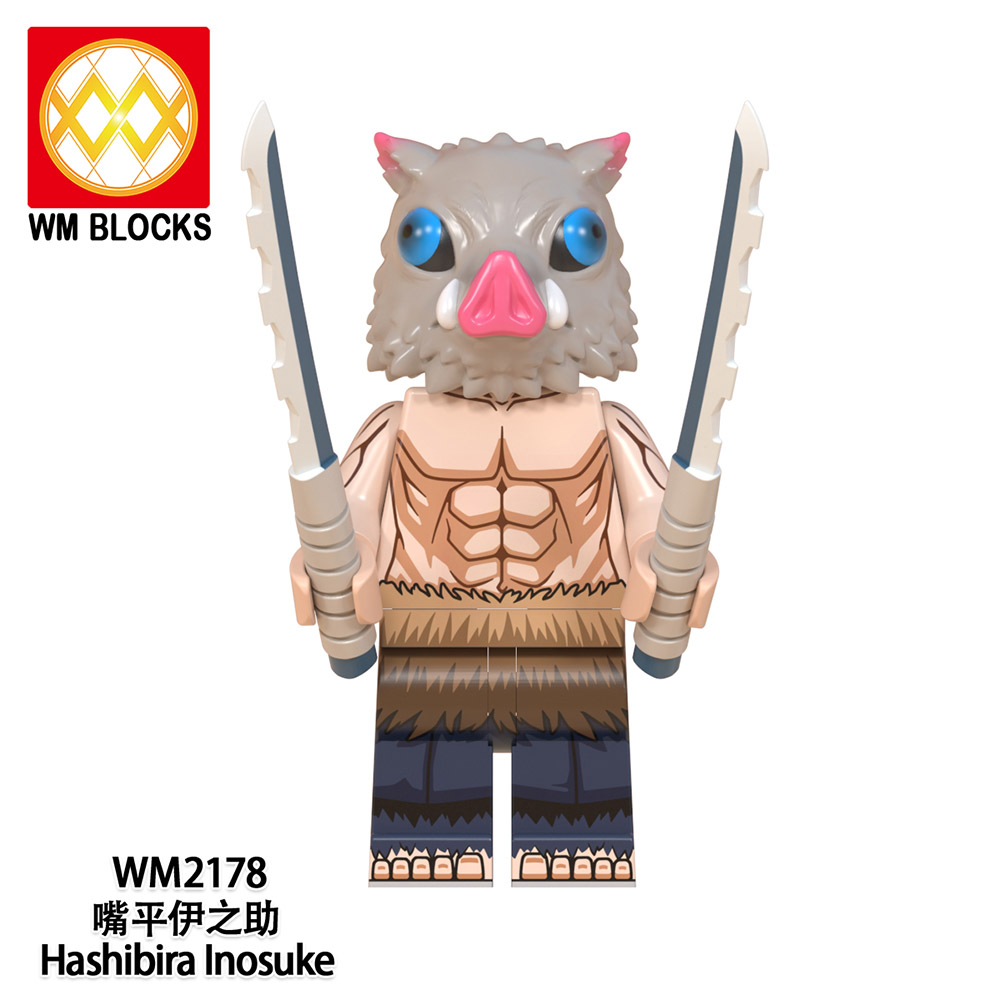 COMBO 8 Minifigures Các Mẫu Nhân Vật Nezuko Tanjiro Rengoku Kyoujurou Zenitsu Trong Sát Quỷ Demon Slayer WM6116