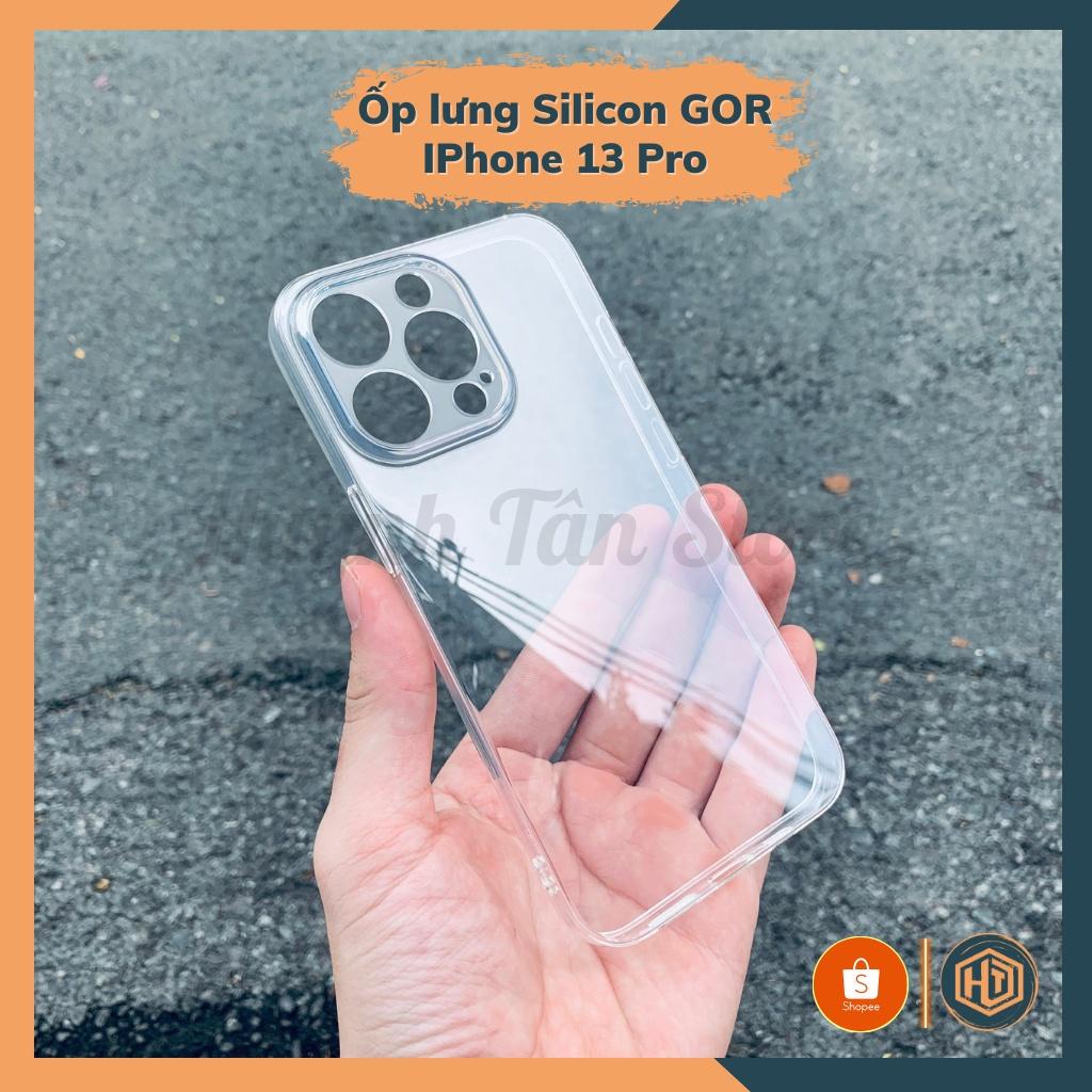 Ốp lưng ip 13 pro max ip 13 pro 13 silicon trong suốt chính hãng GOR bảo vệ camera phụ kiện huỳnh tân store - Hàng nhập khẩu