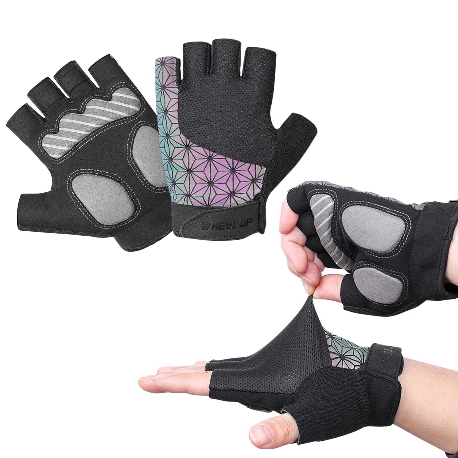 Sports Cycling Bike Gloves Padded Half Finger Bicycle Gloves Shock-Absorbing Anti-Slip Breathable MTB Road Biking Gloves for Men/Women