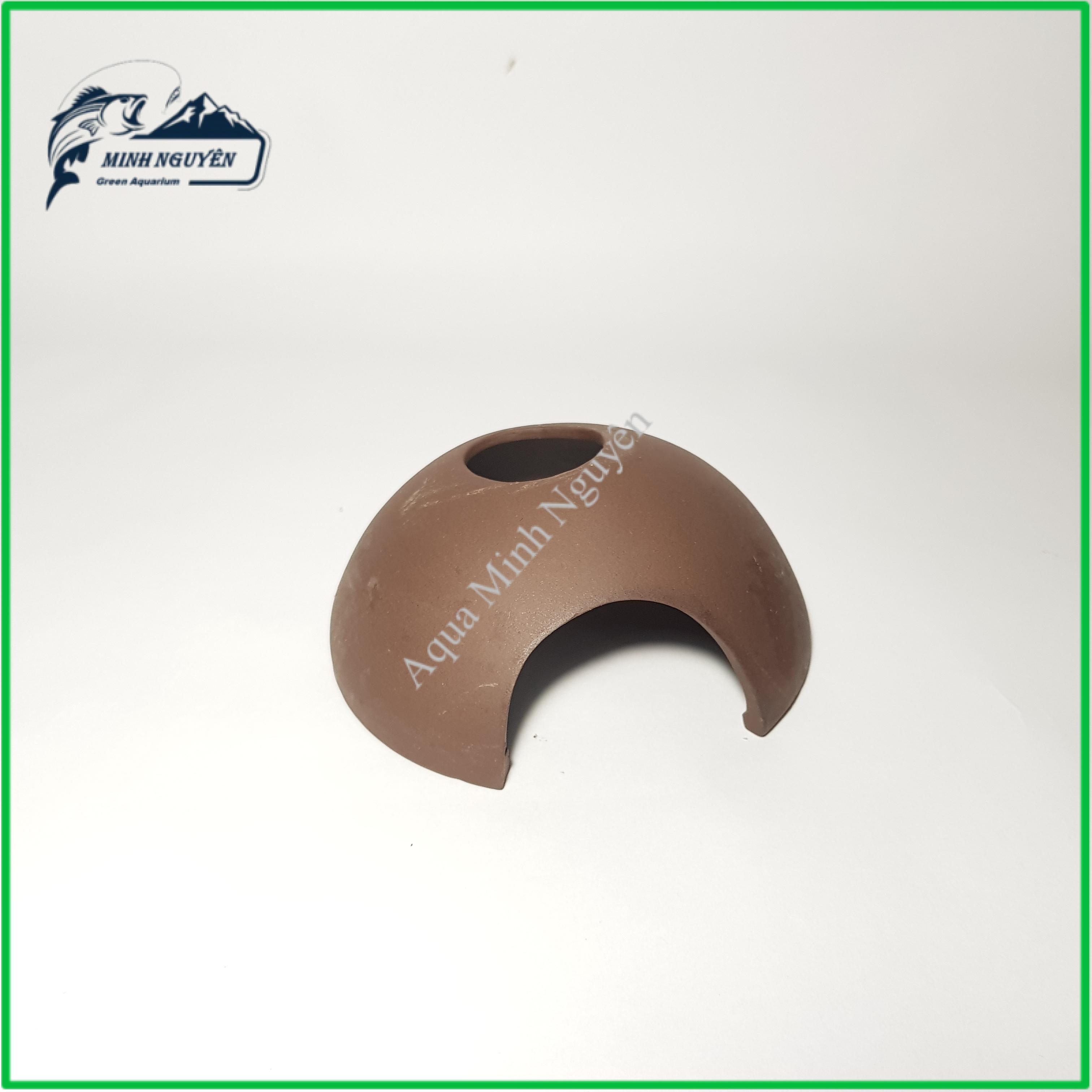 Hang Tép Hình Mũ Khuyết - Đồ chơi tép Hang Tép bằng gốm trang trí bể tép cảnh cá cảnh thủy sinh cao cấp