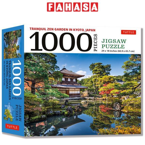 Tranquil Zen Garden In Kyoto Japan- 1000 Piece Jigsaw Puzzle: Ginkaku-ji Temple, Temple Of The Silver Pavilion (Finished Size 24 in x 18 in)