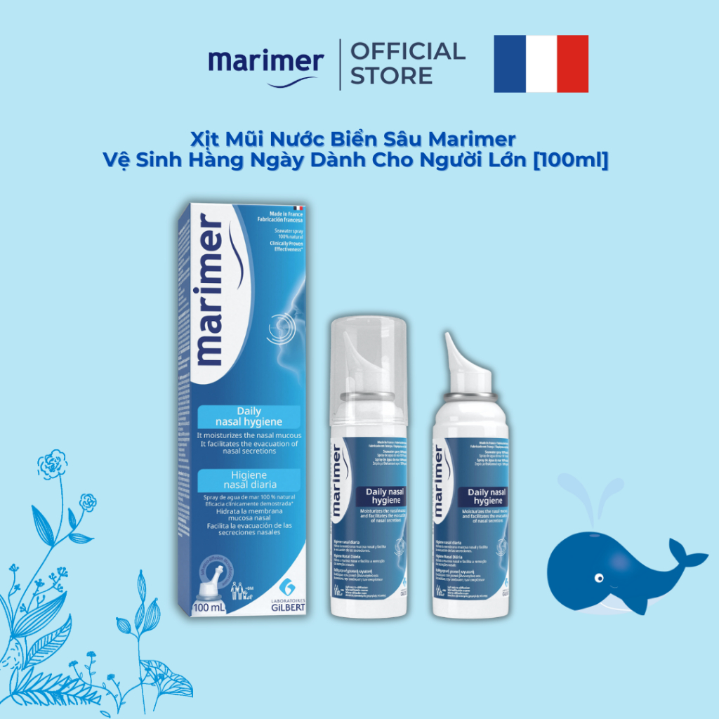Xịt Mũi Nước Biển Sâu Marimer - Vệ Sinh Hàng Ngày [100ml] - 7200C