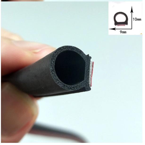 gioăng cao su chữ D chống ồn cách nhiệt chống bụi xe ô tô, xe hơi | cuộn 8mét | gioăng D 10 x 10 | gioăng D 12 x 14