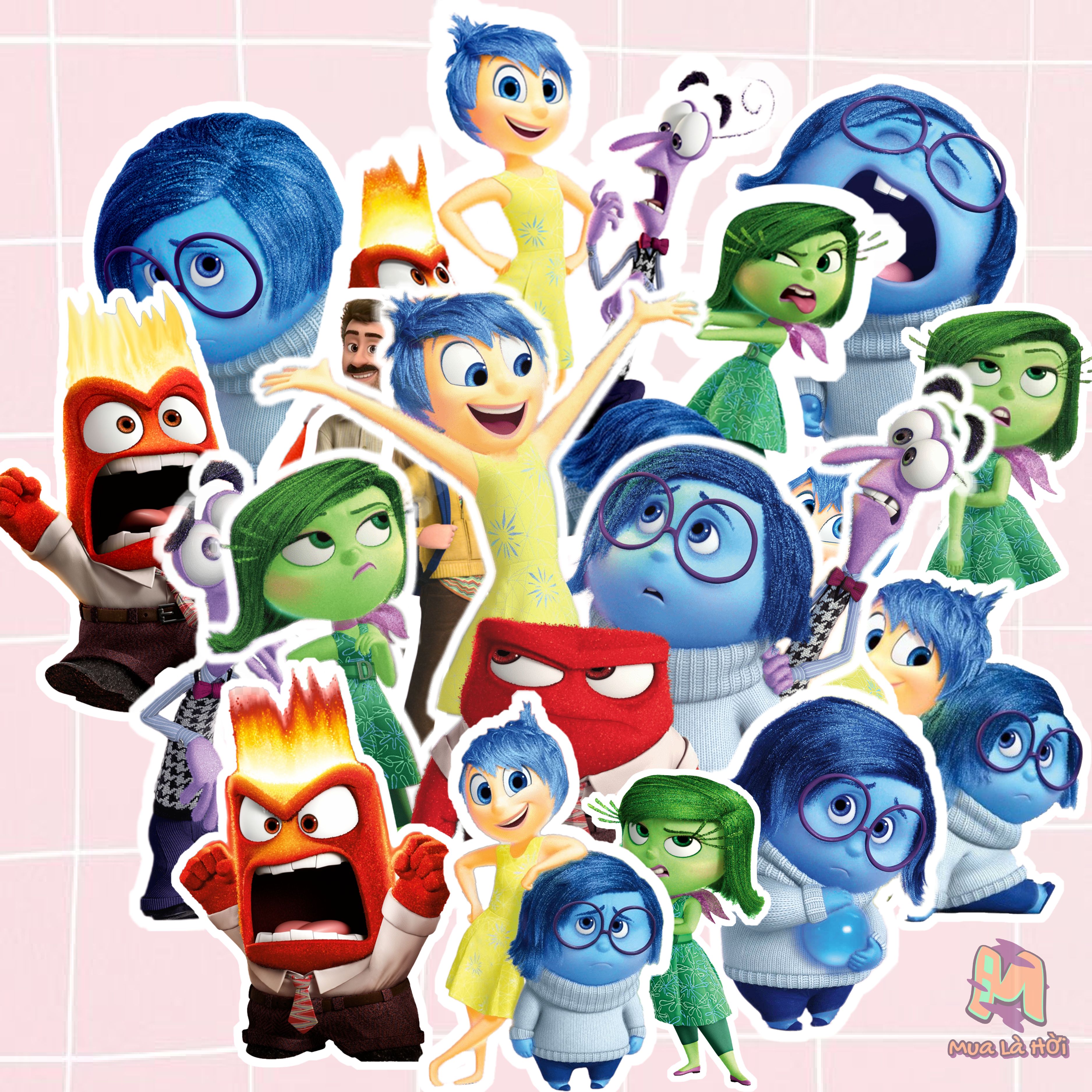 Miếng dán Stickers chủ đề Những mảnh ghép cảm xúc (Inside Out)