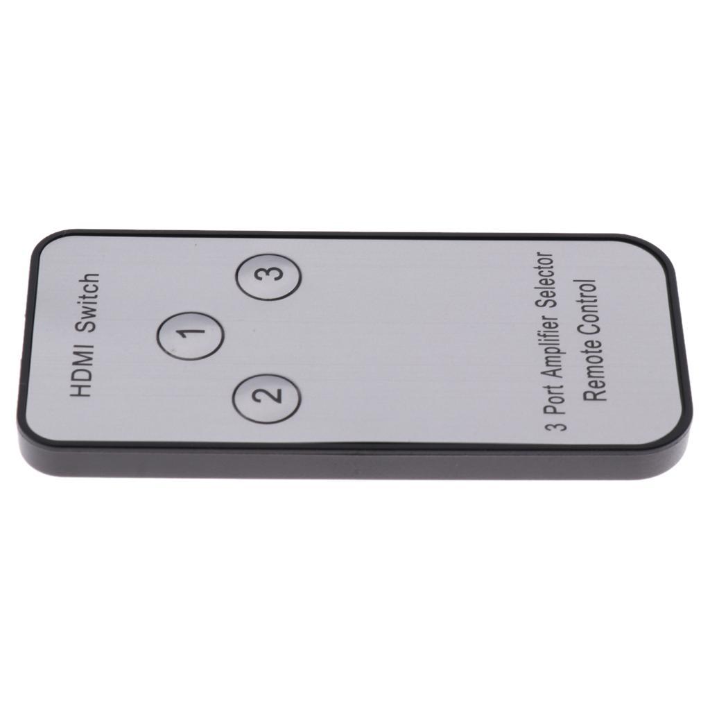 4K Ultra HD HDMI Switch Splitter HDTV 3 In 1 Out with Remote Control