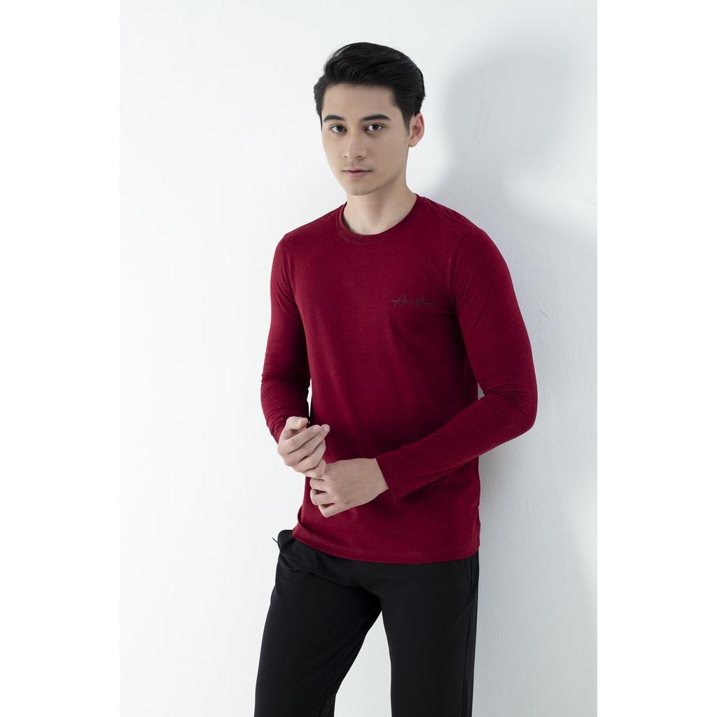 Áo thun nam dài tay ARISTINO phom Slim fit ôm vừa vặn, chất mềm mại, thoáng khí - ALT019W1