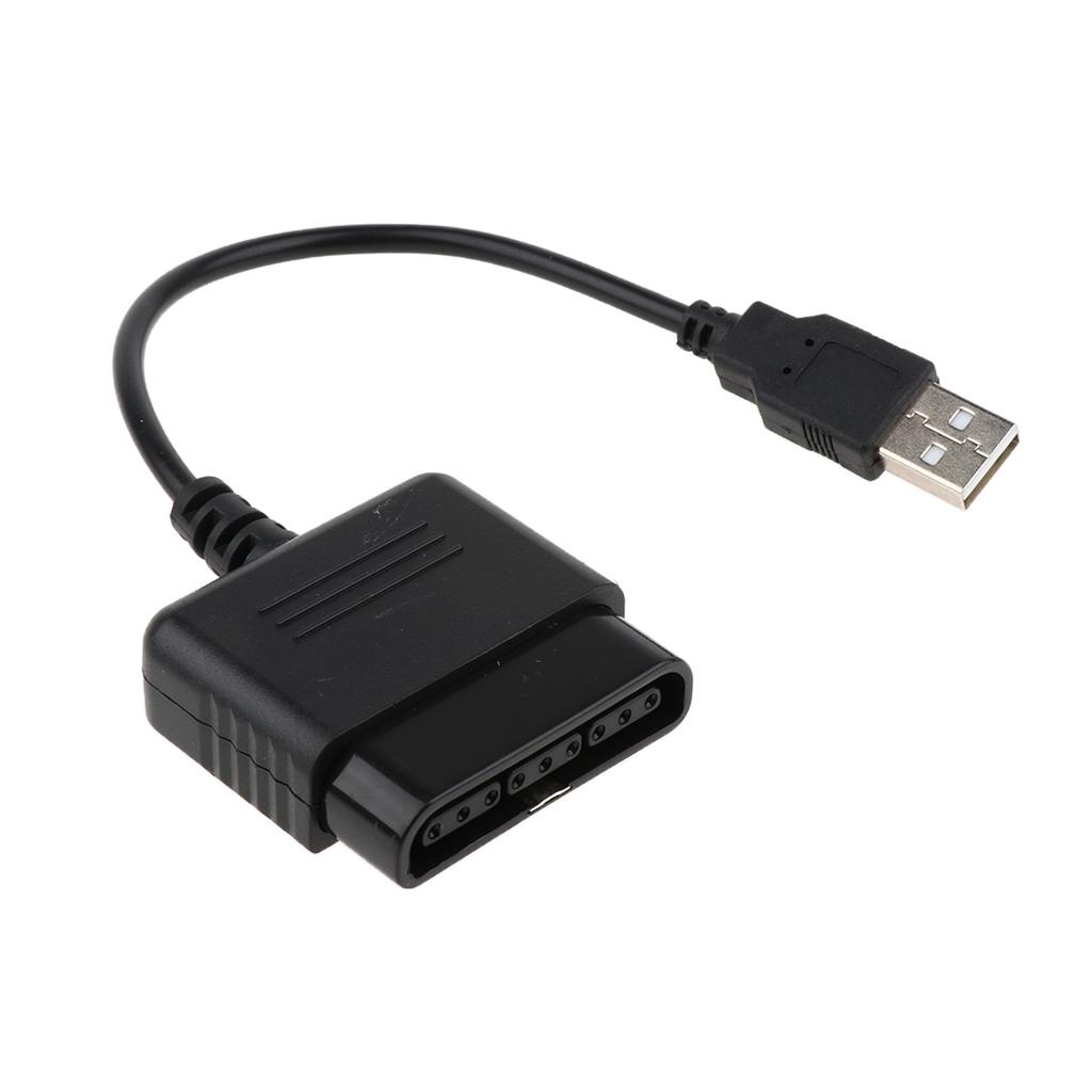 USB Controller Adapter Converter Cable For Sony PlayStation 2 PS2 To PS3/PC - Black