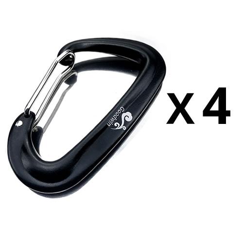 4 Cái/bộ 12KN Leo Thùng Đựng Đồ Co Giãn Dày Loại D Kẹp Móc Khóa Hợp Kim Nhôm Cho Võng Cắm Trại