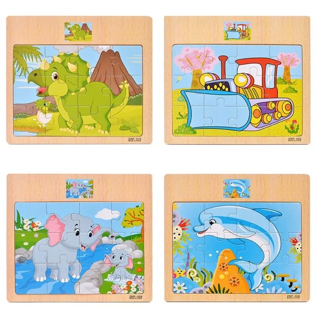 Đồ chơi xếp hình gỗ puzzle 12 miếng ghép Hàng Loại 1