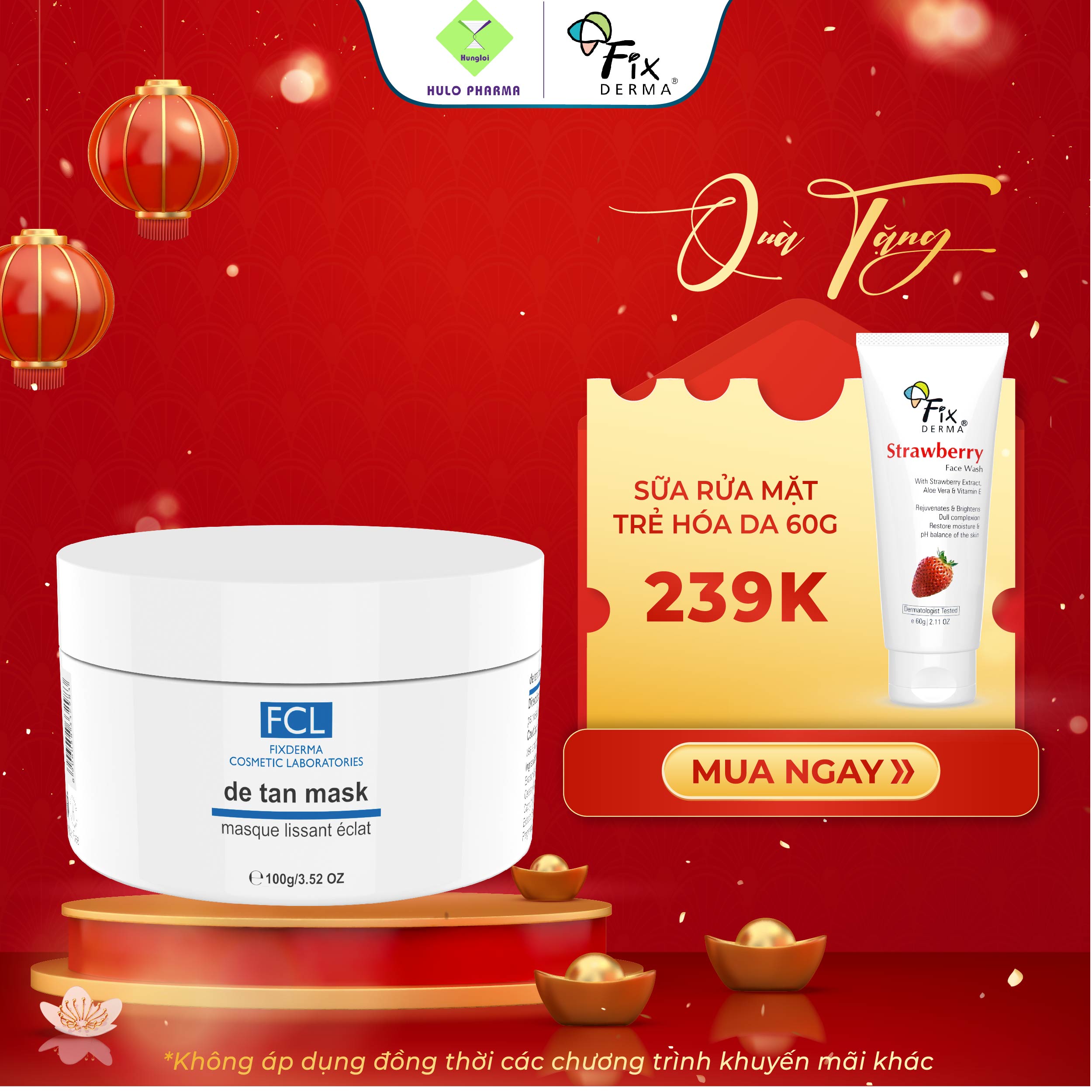 Mặt Nạ Cho Da Dầu Mụn FCL De Tan Mask 100g Giúp Làm Sạch Bã Nhờn, Giảm Mụn, Dưỡng Ẩm và Làm Sáng Da- Hùng Lợi