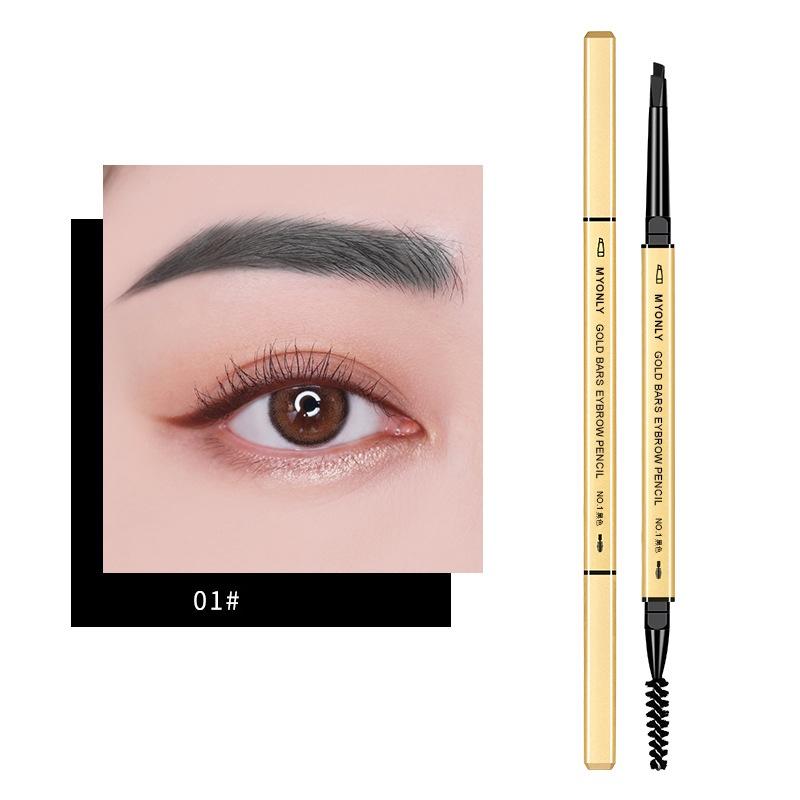 Chì kẻ mày 2 đầu phẩy sợi lâu trôi Gold Eyebrow Pencil 0.1g