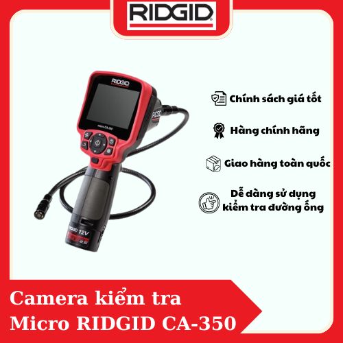Camera Kiểm Tra Đường Ống RIDGID (55903) Màn Hình 3.5&quot; Camera Cầm Tay Số 1 Tại Mỹ - Hàng Chính Hãng