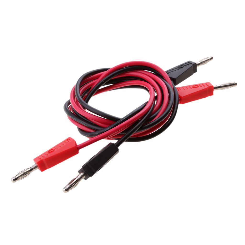 4 Pieces Banana to Banana Plug Test Lead Set, 4mm Stackable Banana Plug Wire Soft Silicone Test Cable Lead for Multimeter