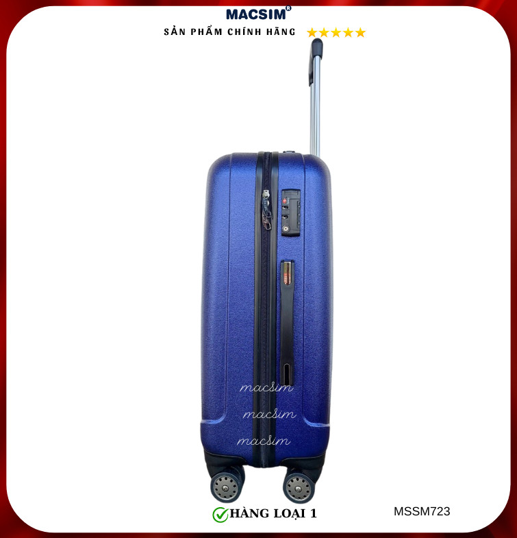 Vali cao cấp Macsim Smooire MSSM723 cỡ 24 inch màu matt blue - Hàng loại 1