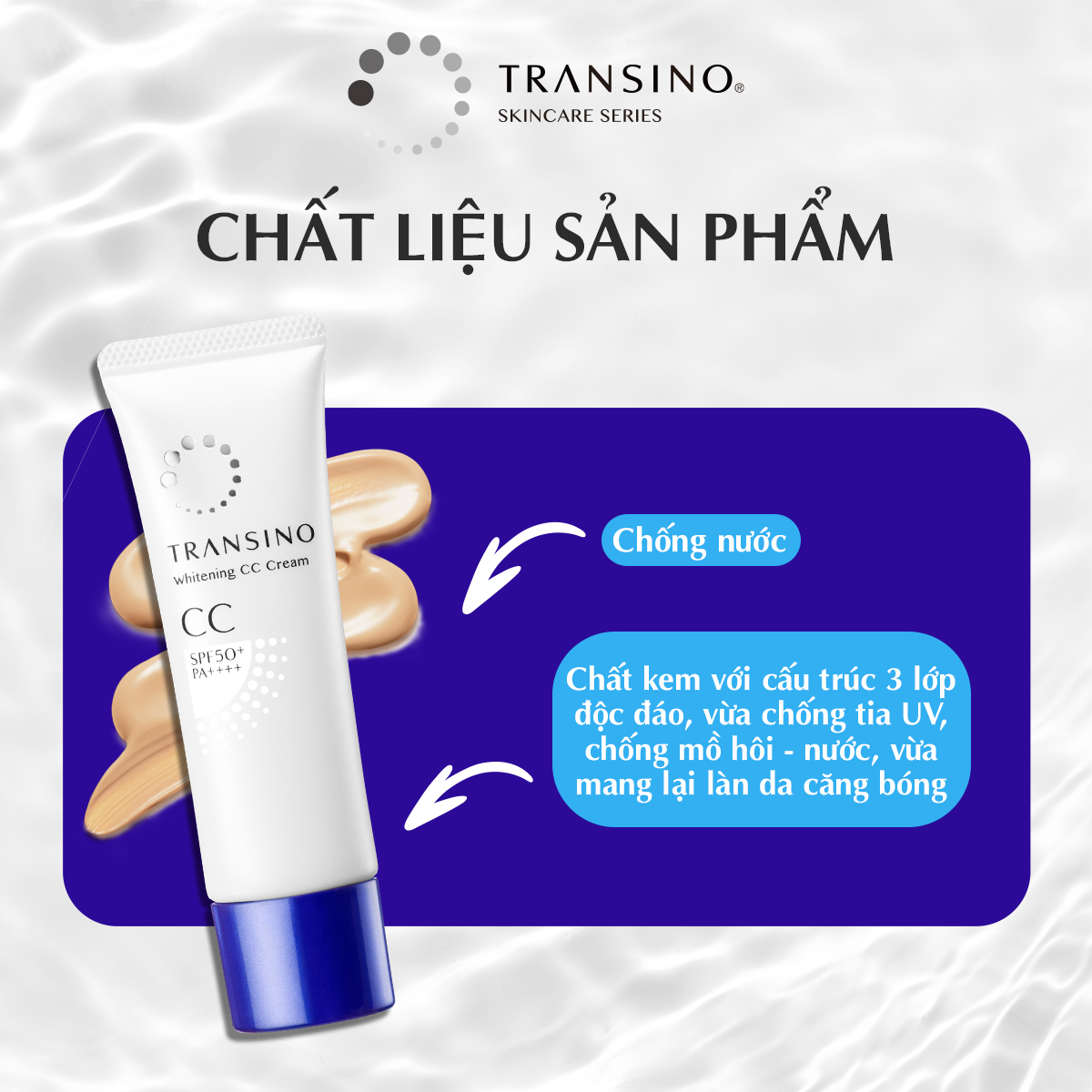 Kem CC Trang Điểm Trắng Sáng Da TRANSINO