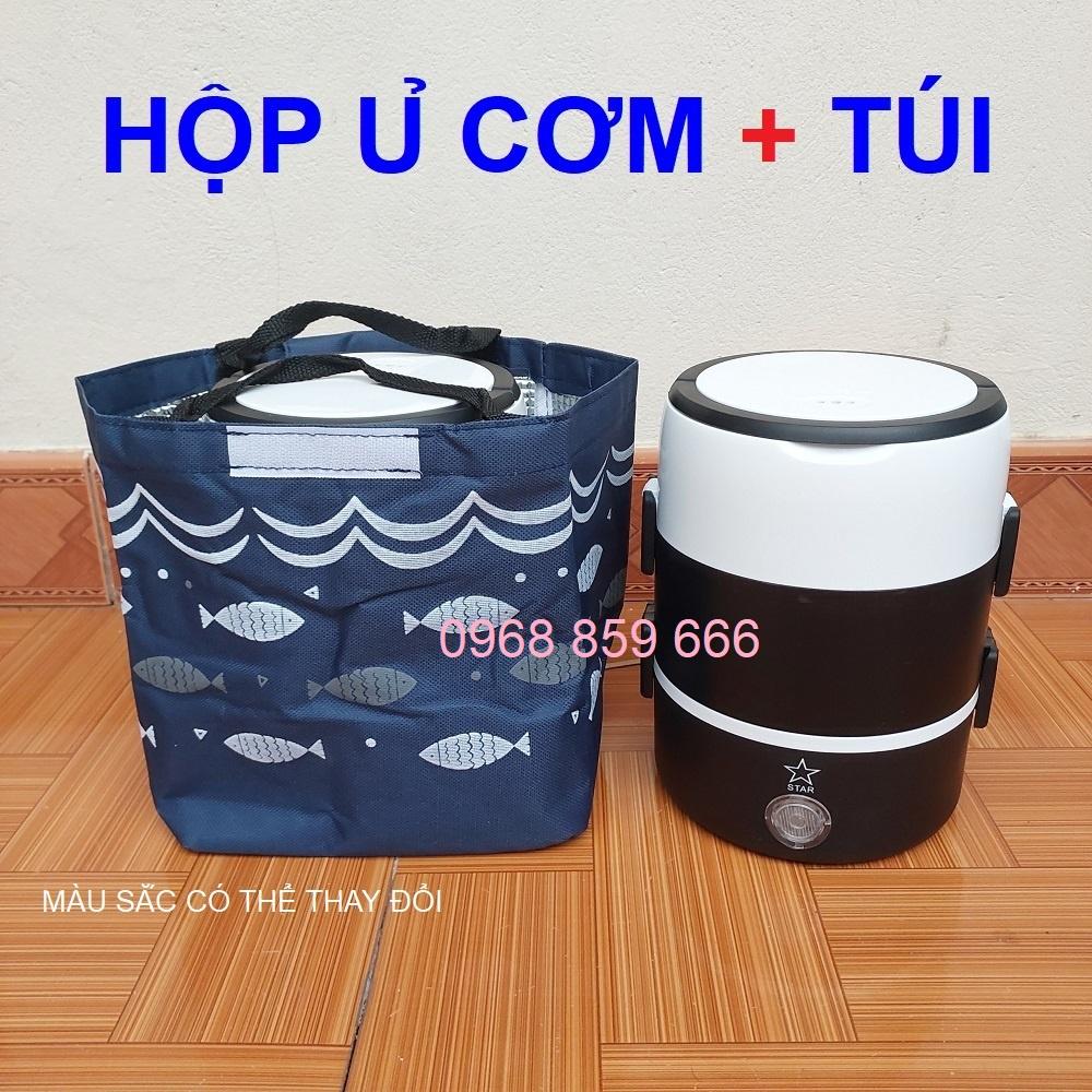 Cặp lồng ủ cơm 2 tầng 4 ngăn inox cắm điện Star