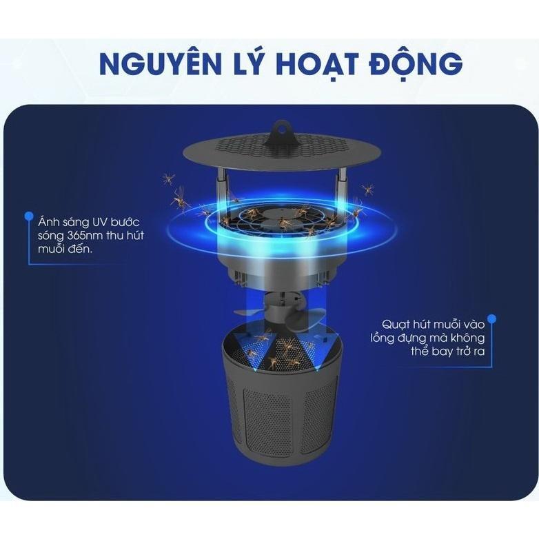 Đèn bắt muỗi Rạng Đông- Công suất 5W không gây tiếng ồn, không tạo mùi khét.  Model DBM01 5W