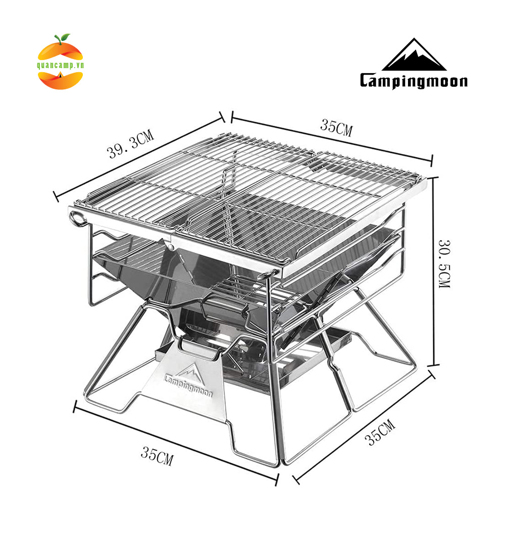 Bếp nướng dã ngoại xếp gọn Campingmoon X-Two