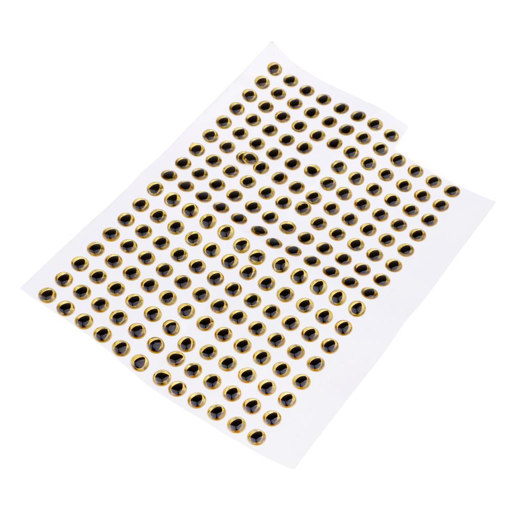 200pcs Fishing Lure Eyes 3D Holographic Eyes Fly Tying Jigs DIY Crafts 6mm
