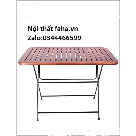 Bàn chữ nhật Fansipan Patio 60x100cm (mặt nan)