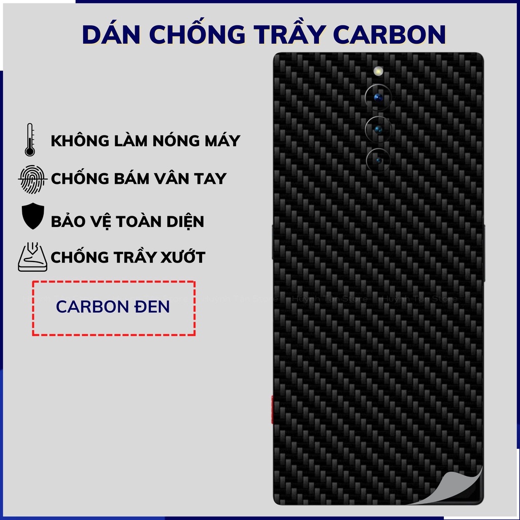 Miếng dán nubia redmagic 8 pro carbon trong và đen chống trầy xướt chống bám vân tay phụ kiện huỳnh tân store