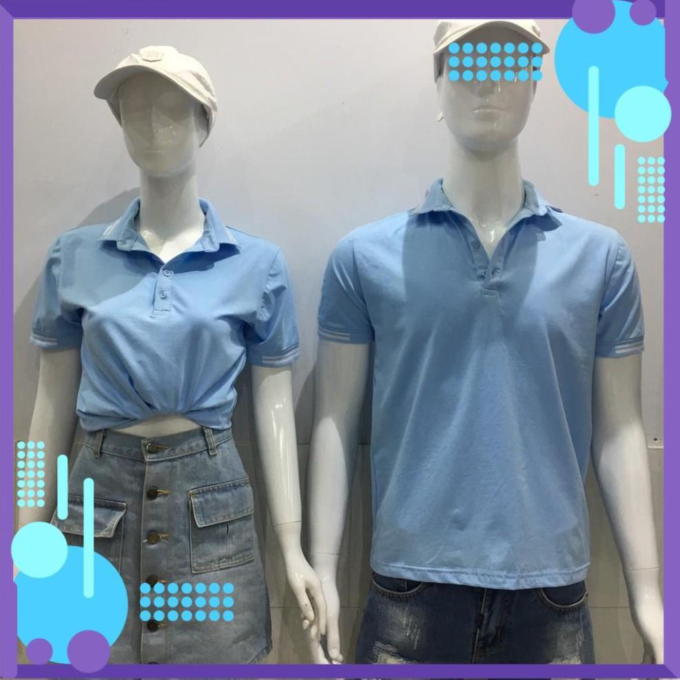 Áo đôi cổ bẻ Áo đôi polo Áo thun đôi nam nữ chất thun cotton 100%