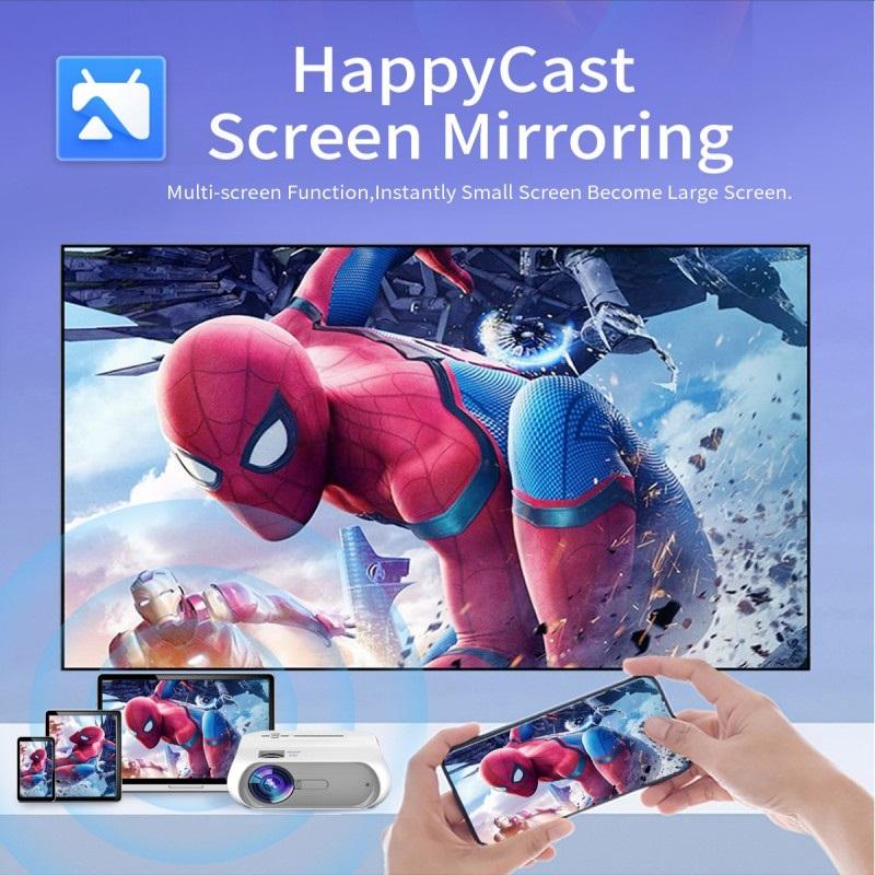 Mới T9 Máy Chiếu Mini HD 1080P Android Video Di Động Di Động Văn Phòng Trò Chơi Rạp Hát Tại Nhà Có Dây Màn Hình Chiếu Không Dây