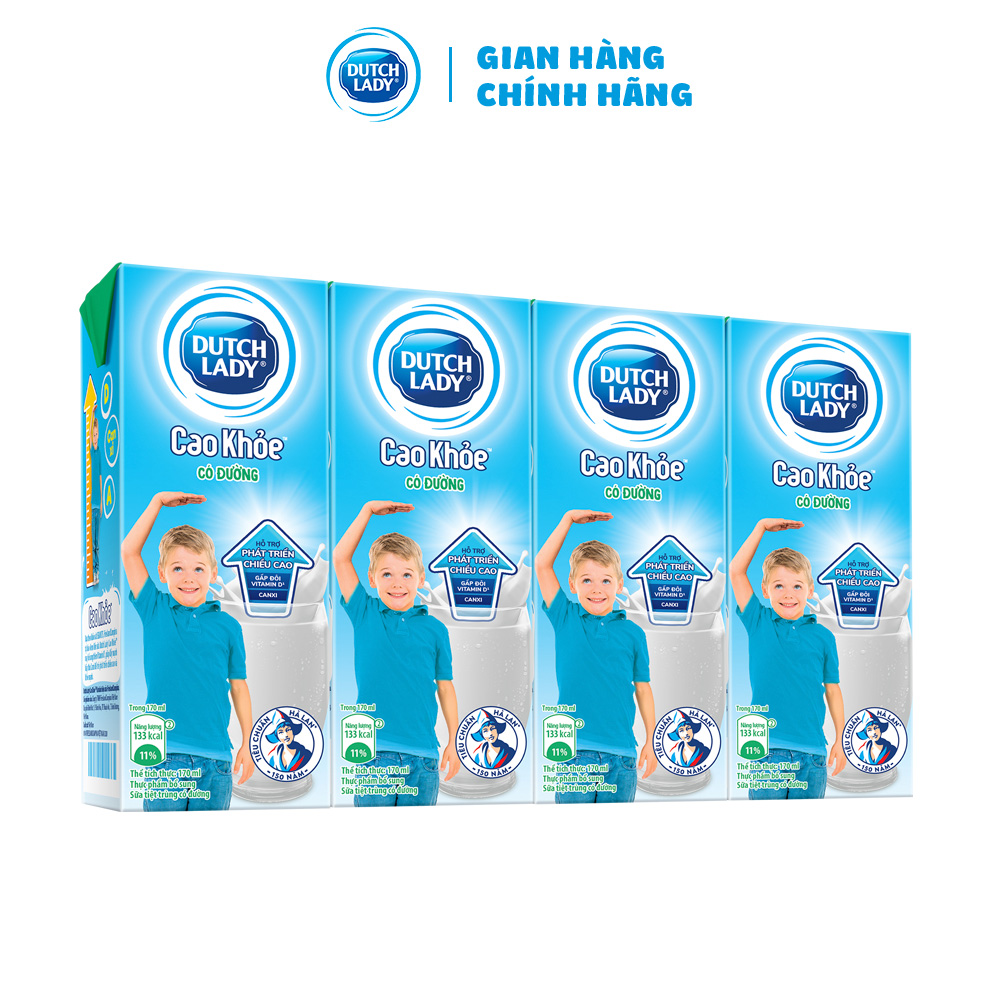Thùng 48 Hộp Sữa Uống Dutch Lady Cô Gái Hà Lan Có Đường Cao Khỏe