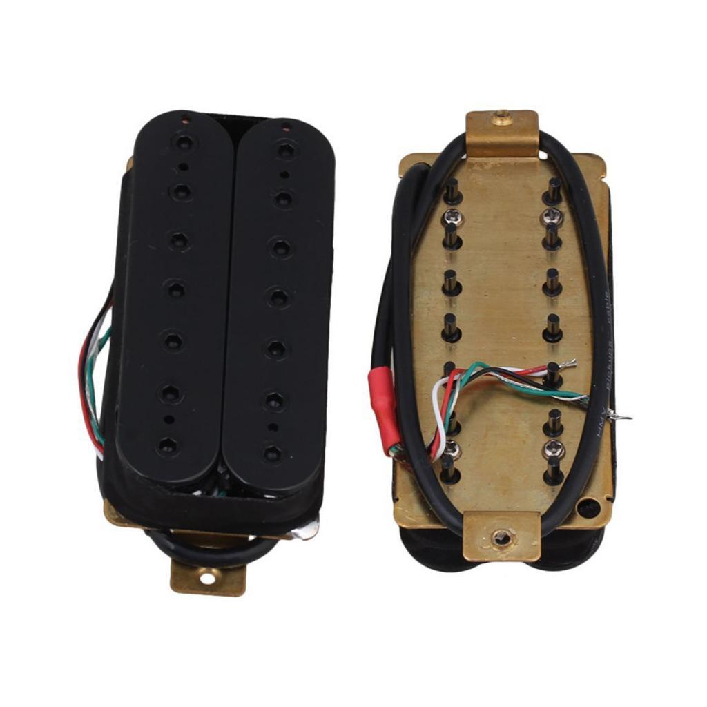 2 x 7 String Guitar Double Coil Pickup for Electric Guitar Accessory Black