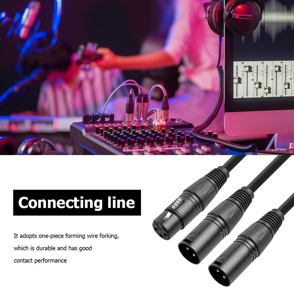 Mới Dây Cáp Chữ Y 50cm 3Pin Cho Canon XLR Female Sang Dual XLR Male Y