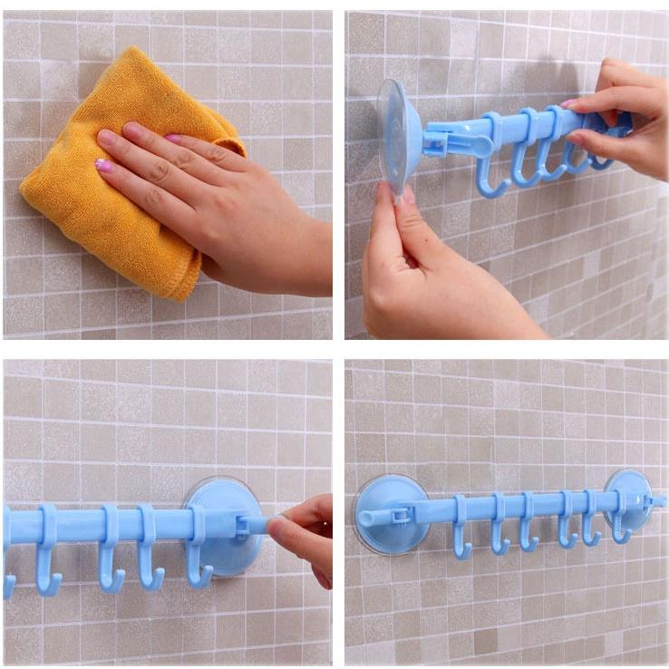 Thanh Móc Treo Quần Áo Hít Tường Hút Chân Không Siêu Chắc Chắn H234