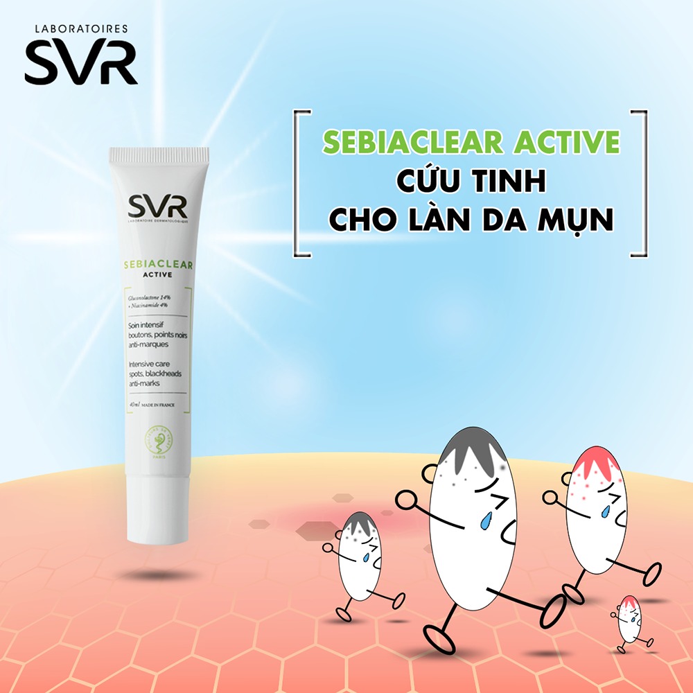 Kem Làm Giảm Mụn Và Kiềm Dầu Cho Da SVR Sebiaclear Active 40ml - JESS SHOP COSMETICS