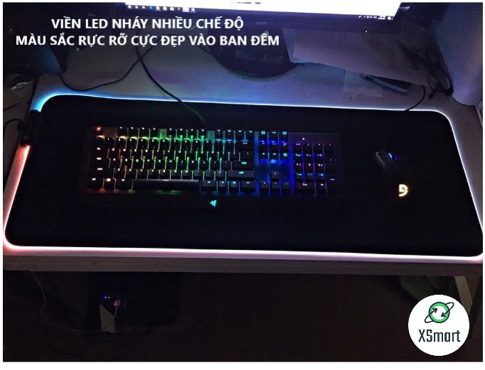 Lót Chuột Led RGB Loại Lớn Mẫu XSmart Cao Cấp - Siêu Đẹp, Cực Ngầu - Hàng Chính Hãng