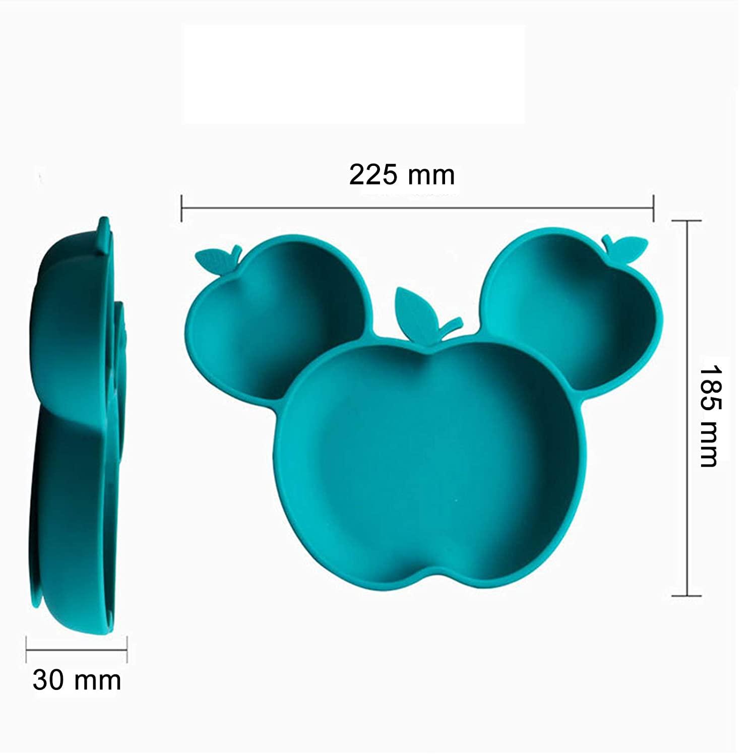 Ăn Silicone Bát Ăn Đĩa Chắc Chắn Hoạt Hình Dễ Thương Cho Bé Bộ Thực Phẩm Món Ăn Hút Toddle Huấn Luyện Bộ Đồ Ăn Kid