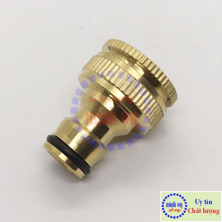 ĐẦU NỐI NHANH ĐỒNG TẠI VÒI PHI 21-27mm (1/2&quot;-3/4&quot;) RA NỐI KHỚP NHANH