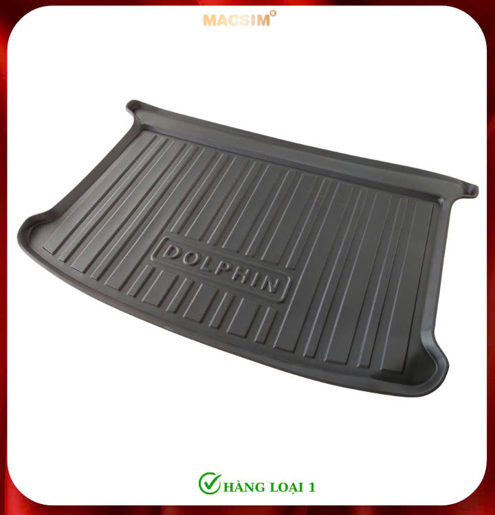 Thảm lót cốp xe ô tô BYD DOLPHIN 2024+ Nhãn hiệu Macsim chất liệu nhựa TPE cao cấp màu đen