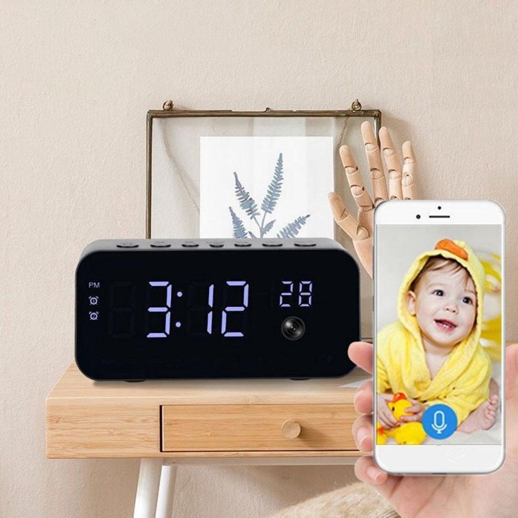 1080P Nanny Camera Hidden Camera Clock for Home Office Indoor Monitoring