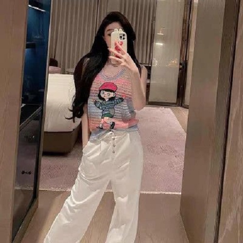 Áo len sát nách loang hình cô gái Quảng Châu cho nữ AL097