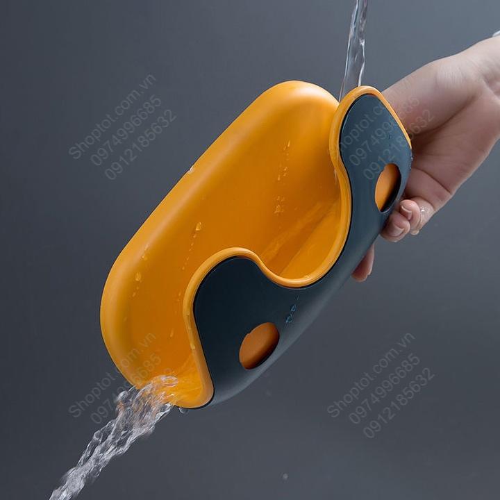 Giá để vung xoong, chảo, thớt và đồ dùng đa năng nhà bếp, làm bằng nhựa ABS, dùng dán không cần khoan