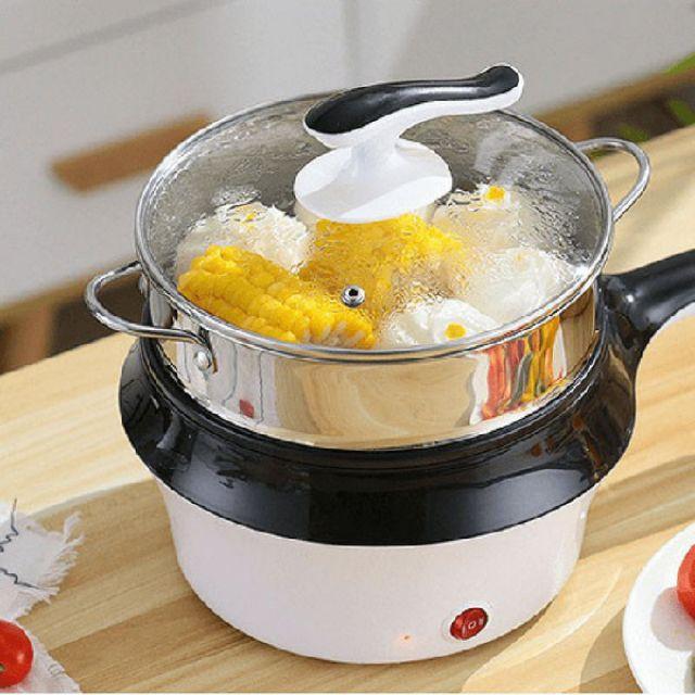 CA NẤU MÌ CÓ LỒNG HẤP INOX 18CM