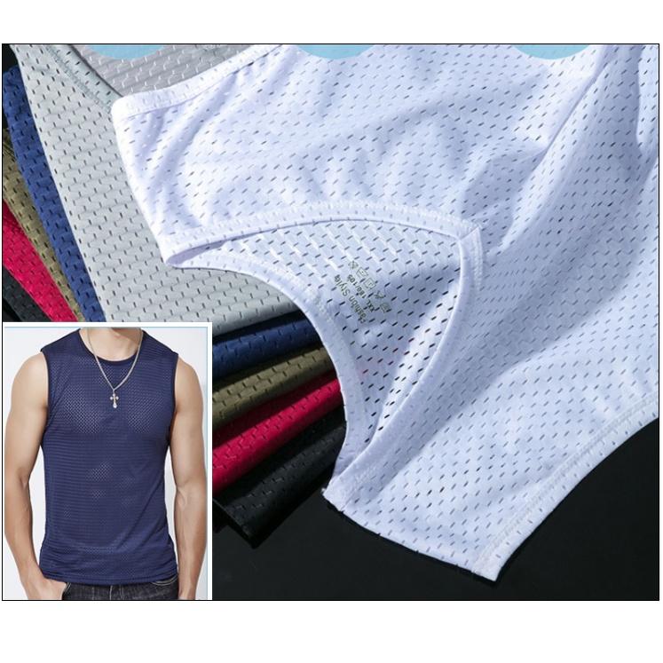 Áo Ba Lỗ Lưới Thoáng Khí Thể thao tập gym, Áo lót lưới_thun lạnh, co giãn 4 chiều