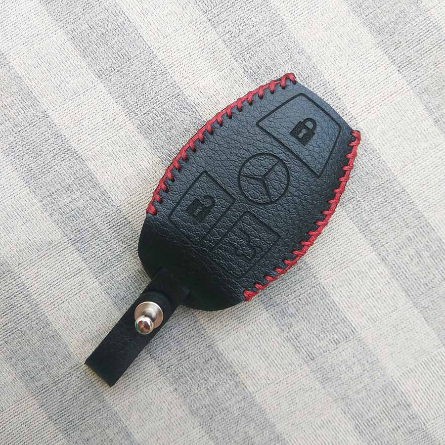 Bao da chìa khóa Smartkey xe hơi Mercedes (Đen)