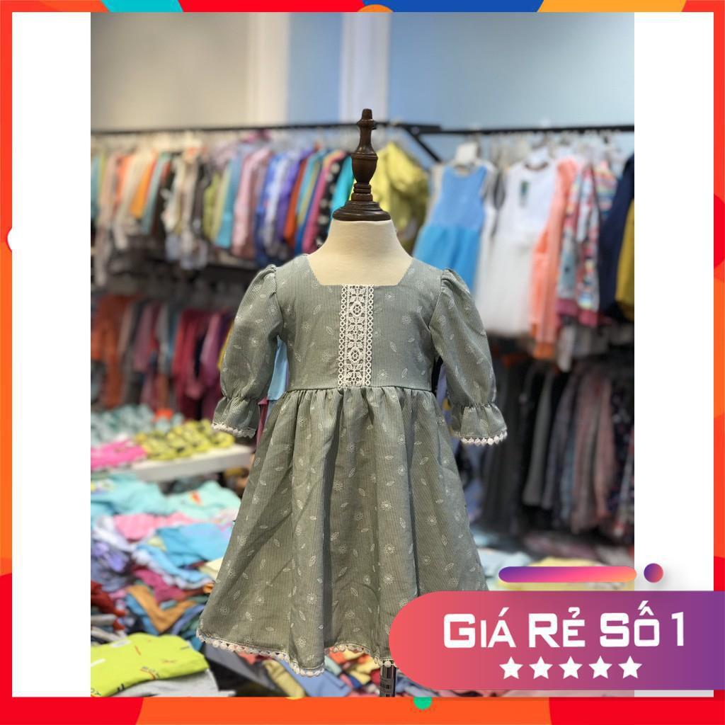 Váy thu đông cổ vuông bé gái size 2-8T. Thương hiệu litibaby, chất cực thích, hàng nhà em thiết kế riêng, rất xinh