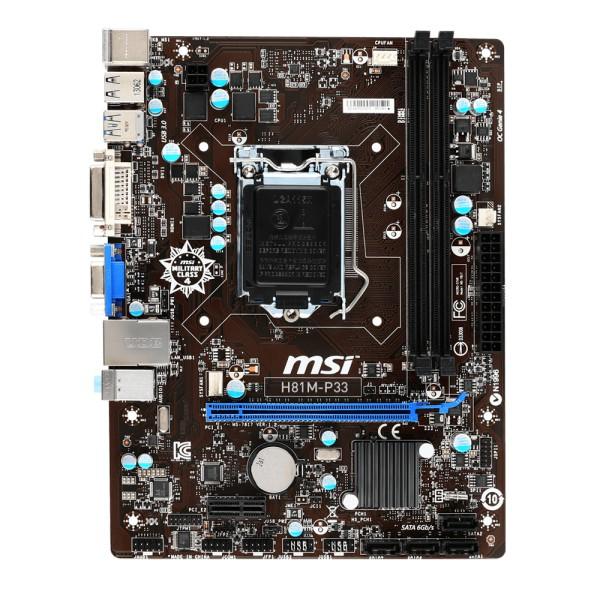 Bo mạch chủ Mainboard MSI H81M-P33 - Hàng Chính Hãng