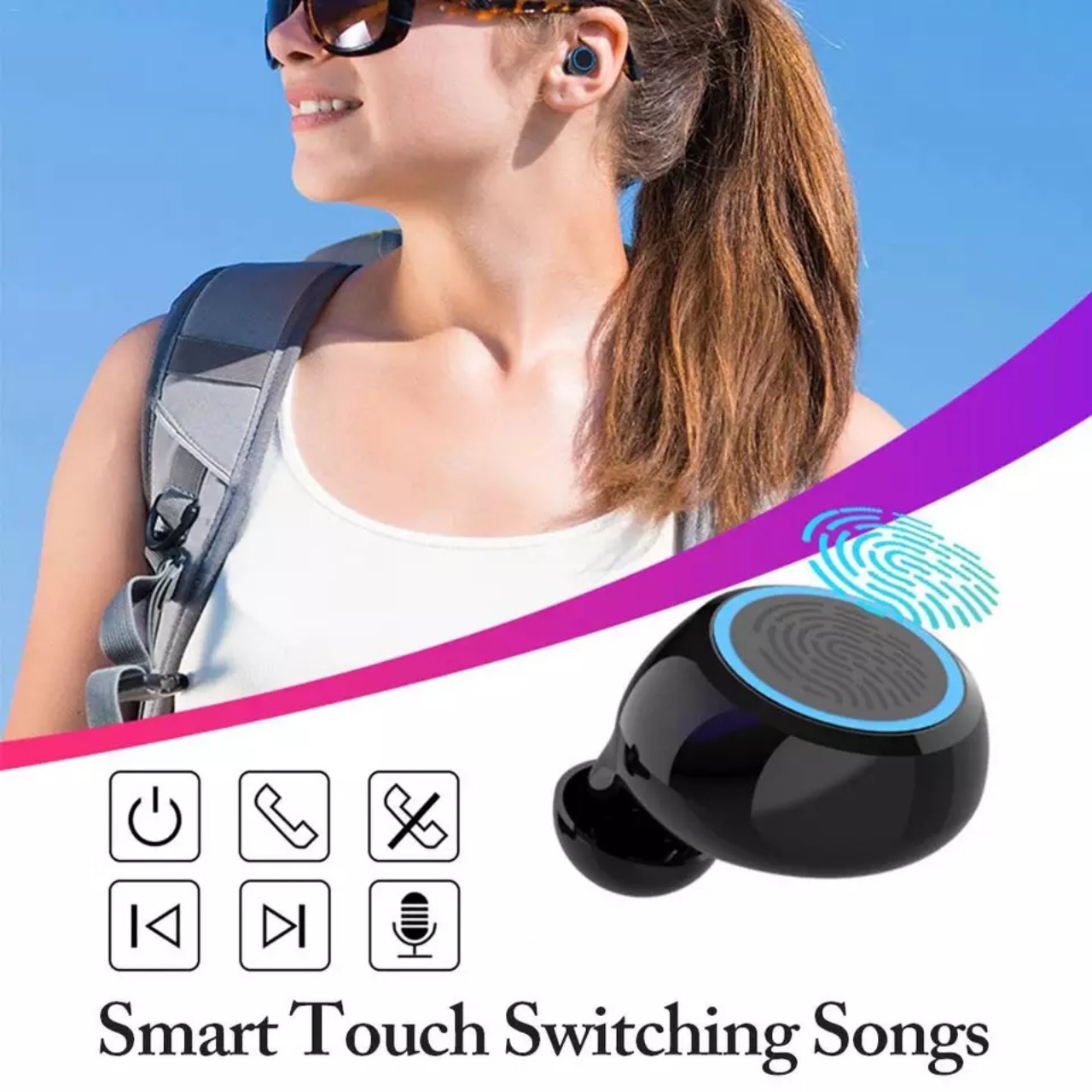 Tai nghe bluetooth 5.0 âm thanh nổi 8D phiên bán mới nhất M11