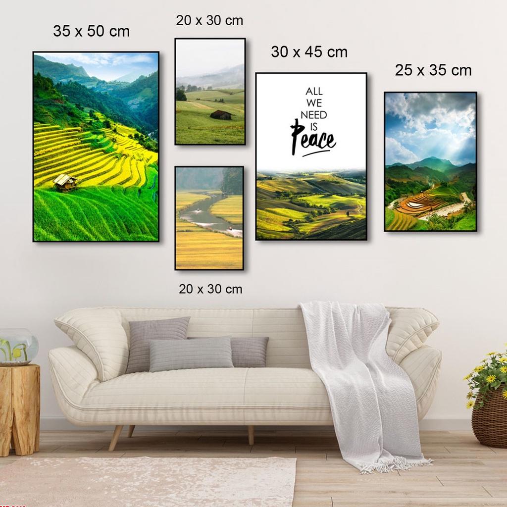 Tranh phong cảnh bộ 5 bức - Tranh treo tường hiện đại