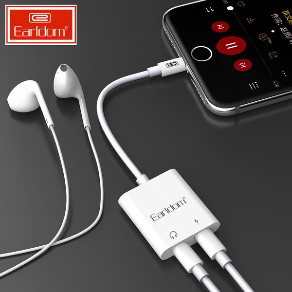 EARLDOM Thiết bị chuyển 01 cổng sạc Lightning ra 02 cổng vừa nghe vừa sạc Lightning dành cho Iphone 7/8/IPhone X,... tiện lợi, dễ dàng sử dụng  - Hàng nhập khẩu