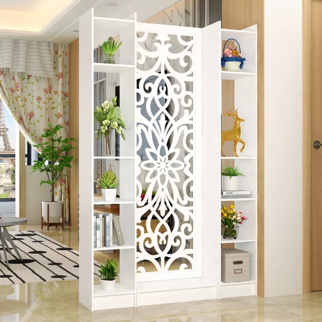 VÁCH NGĂN HOA LÁ TÂY LIỀN 1 KỆ