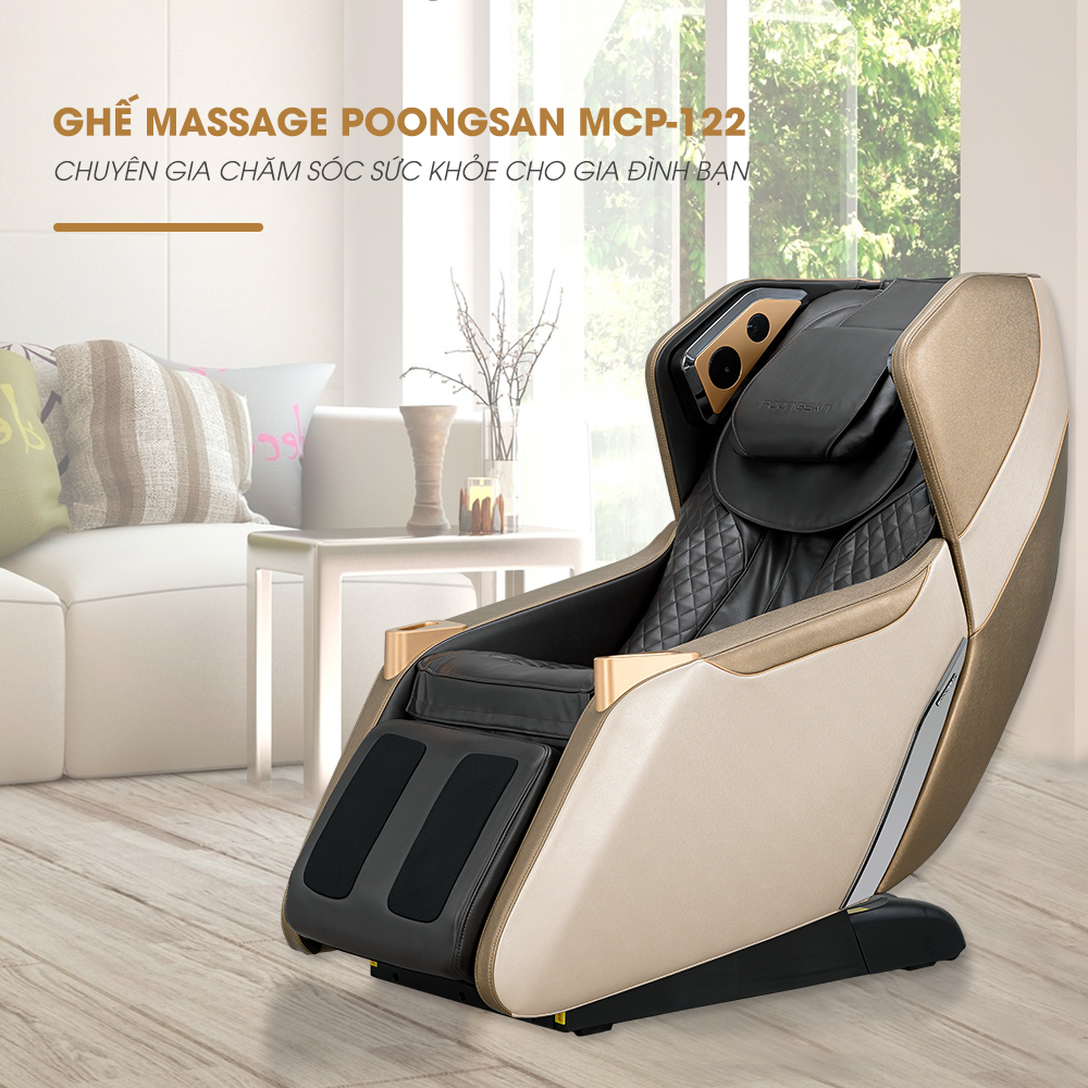 Ghế massage toàn thân cao cấp Poongsan Hàn Quốc MCP- 122 (Hàng chính hãng)